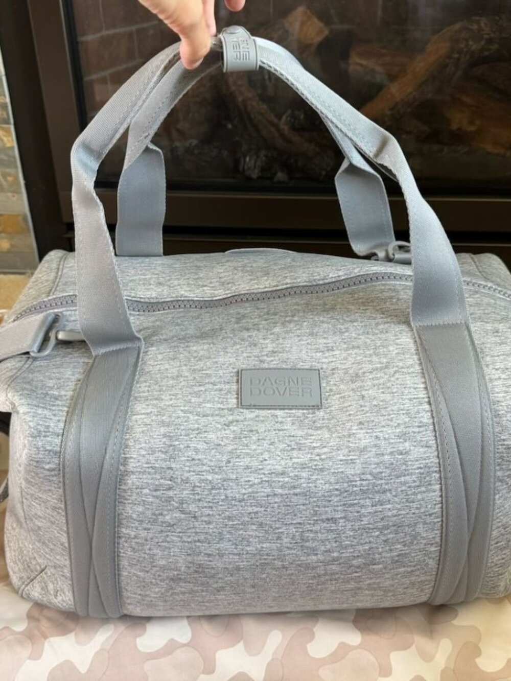 Dagne Dover Landon Carryall XL + Hunter Toiletry Bag — Heather Gray — Like New